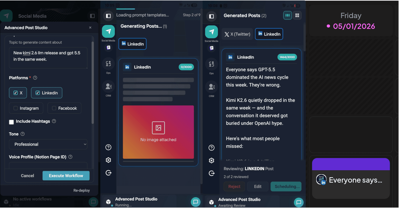 Posting on social media just became an easy 3 step process: Draft, edit, approve & schedule!