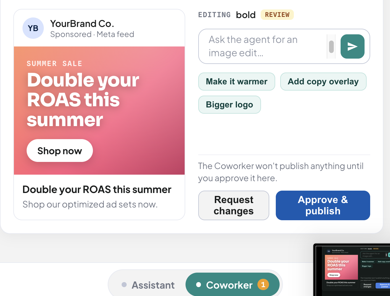 Draft statics, approve before publish